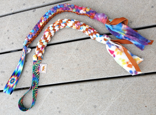 Braided Leather and Fleece Tug